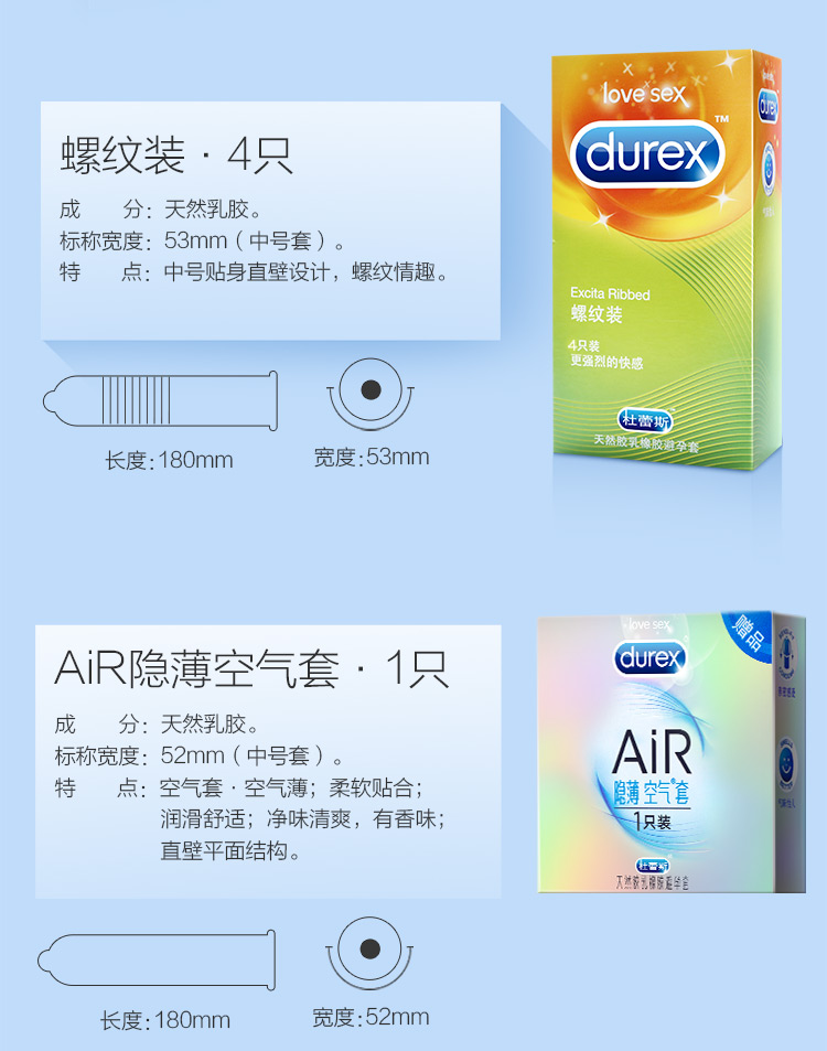 【至薄体验 隐形贴合】 durex/杜蕾斯 杜蕾斯 air超薄