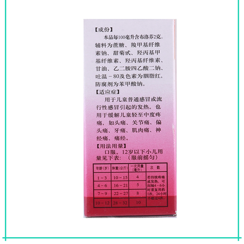 【买3盒免邮费】 恬倩 布洛芬混悬液 25ml*4瓶价格_使用说明_参数