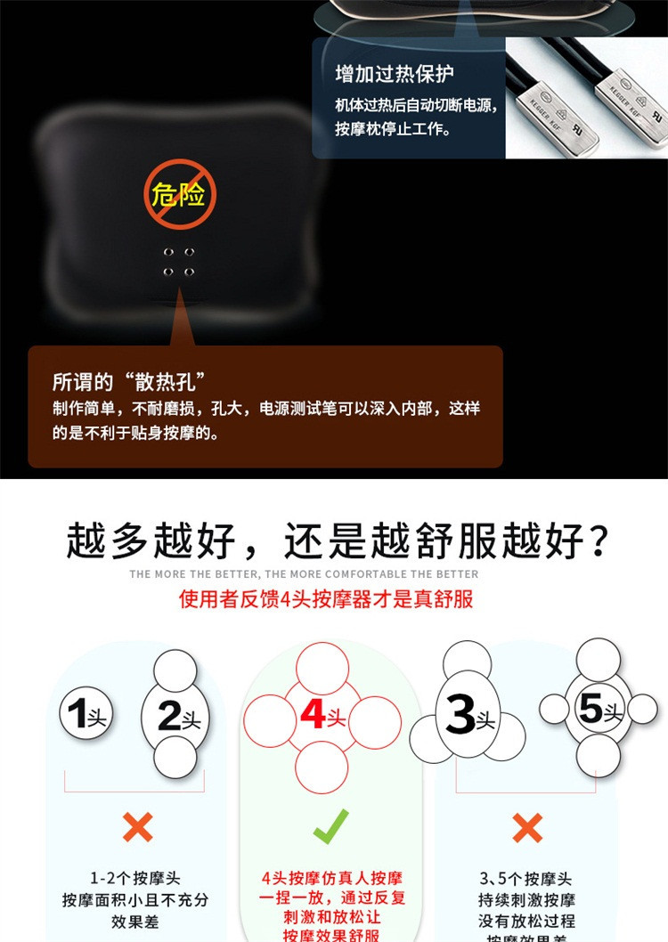 怡禾康 颈椎按摩器多功能腰颈肩枕垫电动全身揉捏 hcz价格_使用说明