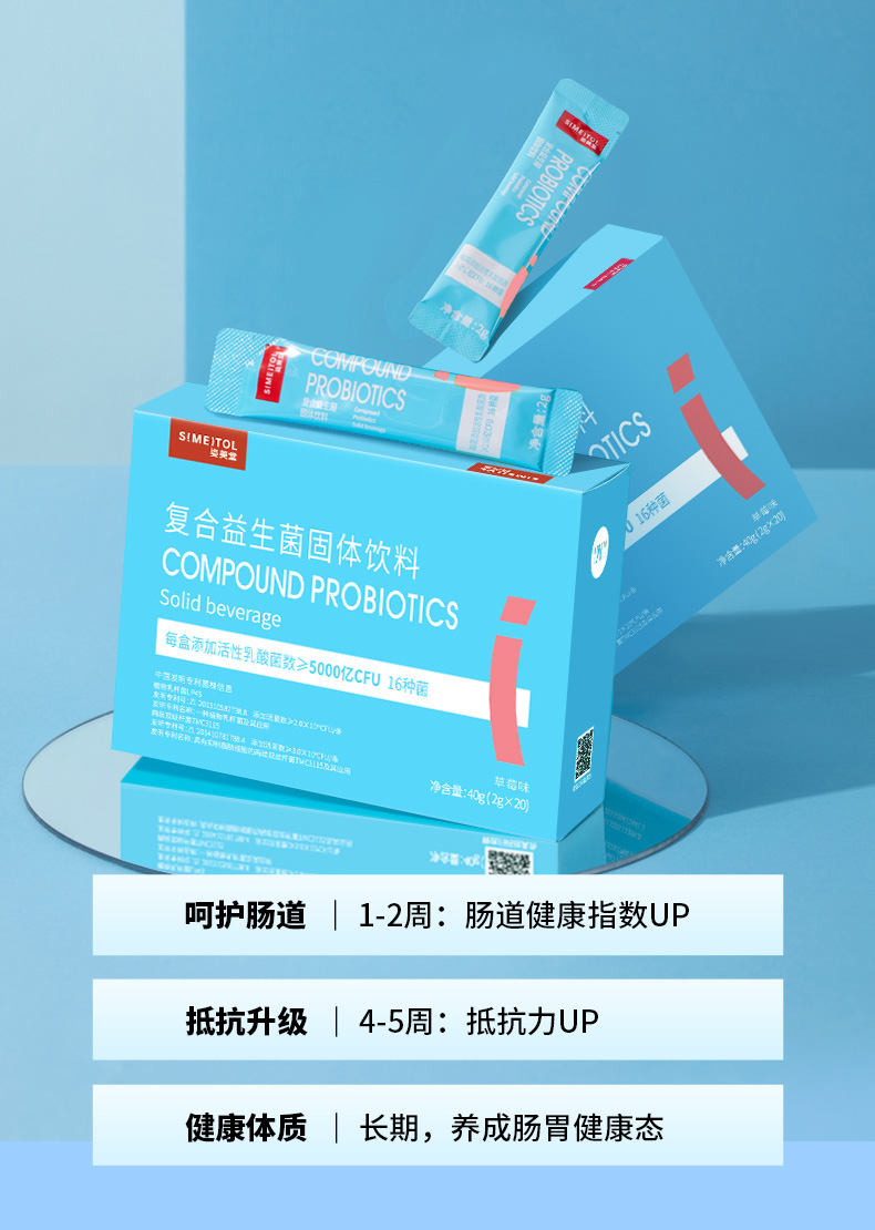 【超值囤货】 simeitol/姿美堂 升级版复合益生菌冲剂成人儿童大人益