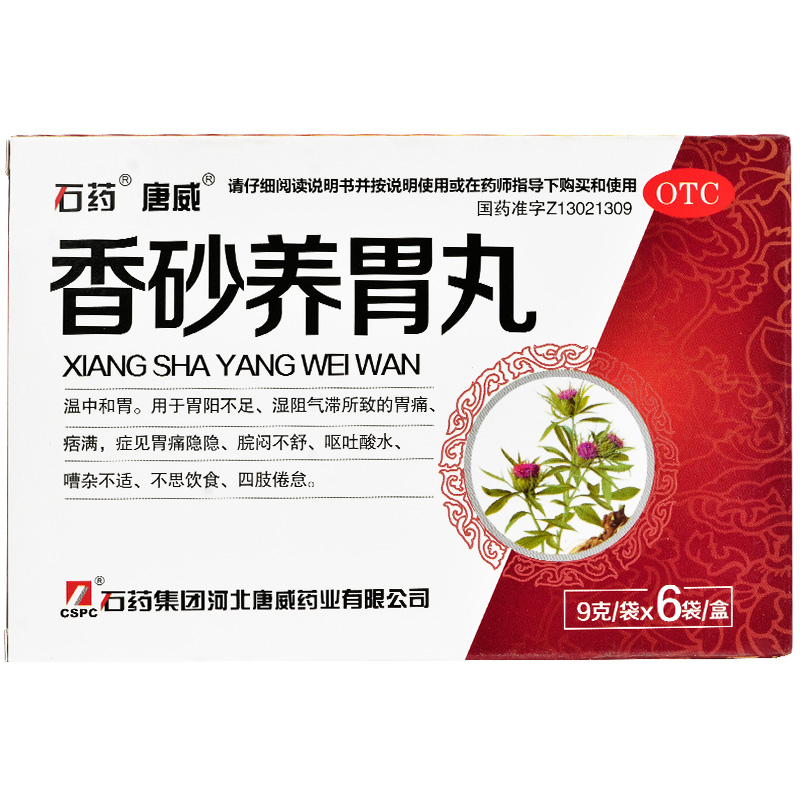 宏源 石药 香砂养胃丸 9g*6袋